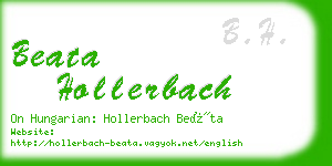 beata hollerbach business card